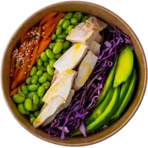 Мини FitBowl Пилешко с едамаме
