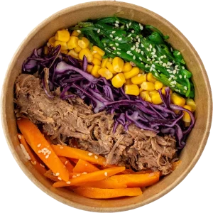Мини FitBowl Дърпано Телешко с уакаме